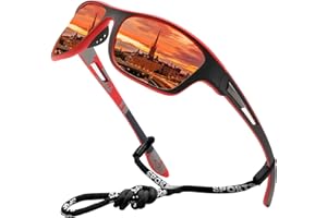 PERFECTMIAOXUAN Polaryzowane Okulary Przeciwsłoneczne Męskie Damskie/do uprawiania sportu na świeżym powietrzu jazdy na rowerze wędkowania wędrówek UV400 Ochrona z linką okularów