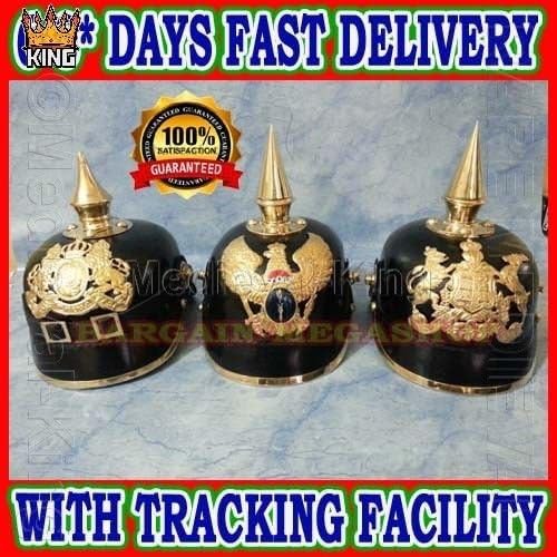 3 SET GERMAN LEATHER PRUSSIAN PICKLEHAUBE HELMET OFFICER'S MILITARIA MK811