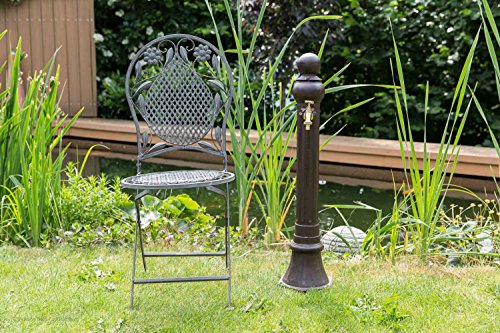 Standbrunnen 85cm Alu Braun Brunnen Waschbecken Garten im antik Stil fountain - 5