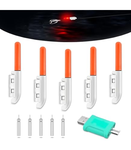 FASPLORE Knicklichter Clips Set - 10 Stück Für Nachtangeln