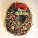 Produktbild yologg 40Cm Porta Di Ghirlanda Di Natale Appesa Decorazioni Natalizie Rosso Raccolta Ornamenti Corona Di Frutta Vite Cerchio