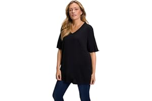 ULLA POPKEN T-Shirt, V-Ausschnitt, Opaco Donna