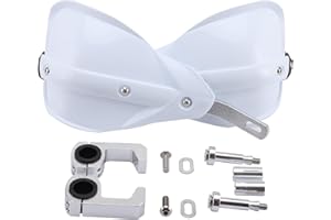 GOOFIT reemplazo paramanos Moto 22mm Protector Manillar Motocross Enduro Aluminio Universal reemplazo para Pit Bike Scooter ATV Quad Ciclomotor Offroad Blanco