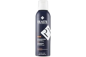 Rilastil Mousse à raser pour peaux sensibles, Aloe Vera, 200 ml, 2 x 100 ml, hommes, adultes, fans d'aloe vera