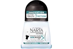 Narta Deoroller dezodorant dla mężczyzn, antyperspirant Protection 5, wydajność 48h, 50 ml (opakowanie może się różnić)