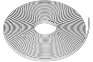 KMDZDZGS 10M Caravan Awning Rail Protector,Universal Motorhome Screw Cover Strip, 12mm Wide, Channel Protector Finishing Insert Infill Moulding Trim Seal Strip (Gray)