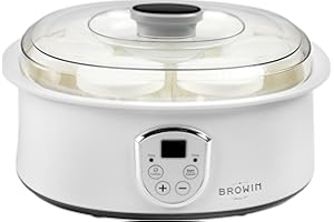 BROWIN® 801015 Yogurtiera con termostato |7 vasetti |1,3 L