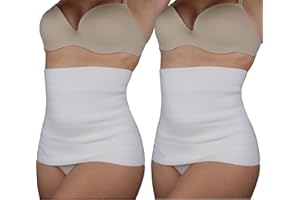 Leedya 2 Pancere Addominali Riscaldanti in Lana e Cotone Donna e Uomo 100% Made In Italy - Fascia Lombare Supporto Schiena Elasticizzata per Mal di schiena Contenitiva (Tg 4/M 76/90 Cm)