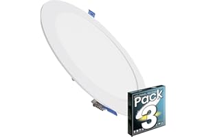 LED ATOMANT Confezione da 3 Pannello LED Downlight da Incasso Rotondo Piato 220mm 20W, Colore Bianco Neutro (4500K), 1800 Lumen, Driver incluso