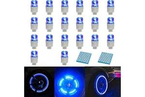 LZYMSZ 20PC Wheel Valve Light, Led Flash Wheel Tyre Valve Stem Cap Lights for Car Bike Bicycle Motorbicycle, Spoke Lights Valve Caps Accessories