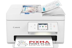 ‎CANON Canon PIXMA TS7750i Multifunktionsdrucker 4in1 (Tintenstrahl,Drucken, Kopieren, Scannen,Faxen, A4, 6,7 cm Touch, WLAN, 35 Blatt ADF, 2 Papierzuführungen, kompatibel mit Pixma Print Plan "Abo") Weiß