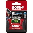 SOLA LSGOM GO! Magnetic Portable Level with Clip and 1 60% Magnified Vial, 3-Inch