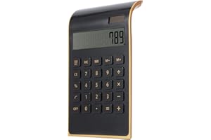 CERLINGWEE Solar Calculator, Lcd Display Easy To Read Slim Elegant Desk Calculators Compact Size Convenient For Carrying for Students Office Business Home(black)