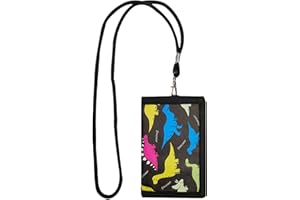 RoxNvm Kids Wallet, Cartoon Waterproof Wallet, Trifold Wallet with Zip Coin Pocket, Boys Wallet for Kids with Card Slots, Travel Document Wallet for Teenagers Gifts(Dinosaur Patterns)