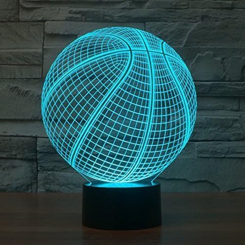 NOCHX 3D Desk Lamp Basketball Round Shape Gift Acrylic Night light LED lighting Furniture Decorative colorful 7 color change household Home Accessories