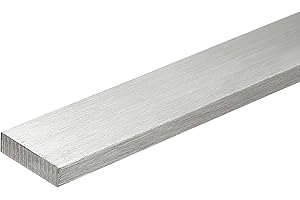 sourcing map 316L Stainless Steel Flat Bar 300mm Length 20mm Width 6mm Thickness Metal Strips Brushed Finish for DIY Kitchen Craft Machinery Building Chemical Industry, 1pcs