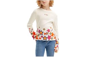 Desigual Girl Knit T-Shirt Long Sleeve, T-Shirt Ragazze,