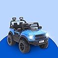 Jammbo POBO Battery Operated Premium Jeep for Kids - Ride on Toy Kids Car with Bluetooth Music & Light - Electric Car Jeep Battery Car for Kids to Drive - Dual Control Mode Car (2 to 8 Years) - Blue