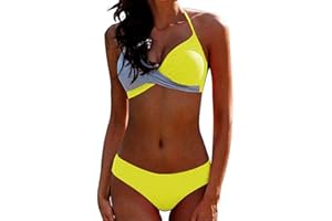 CheChury Damski 2-częściowy strój kąpielowy Sexy Tie-Dyed Zestawy Bikini Push Up Wyściełane wyszczuplające Trójkąt Pończochy Swimwear