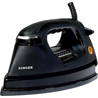 SINGER Shakti Press Heavy Weight Dry Iron | 1000W Power | 1.6 Kg Heavy Body | Double Coated Sole Plate | Adjustable Temperature Control | 180 Swivel C