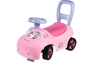 Smoby - Coche correpasillos Minnie - Función Andador - Ayuda para Caminar - Volante - Caja de Juguetes - Confianza, coordinación y motricidad - A Partir de 10 Meses - Fabricado en Francia