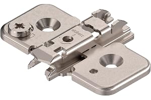 Blum nickelpläterad stålklämma topp ramlös kammonteringsplatta (5-pack)