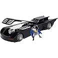 Jada JA30916 Toys Véhicule moulé Sous Pression Batmobile à l'échelle 1:24 échelle avec Figurine Batman DC Comics BTAS Figure, Black