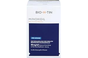 Minoxidil BIO-H-TIN für Männer gegen erblich bedingten Haarausfall, 3-Monatspack mit 50mg/ml, 3x60ml