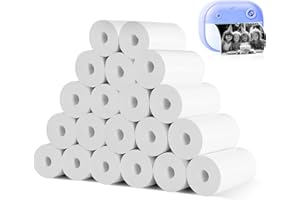 BAFUMIU (20 Rouleaux) Papier Thermique Appareil Photo Enfant, Papier de Rechange pour Appareil Photo Enfant, Rouleau Papier Appareil Photo Enfant,rouleau appareil photo enfant, Facile à Remplacer