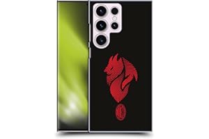Head Case Designs Licenza Ufficiale AC Milan Logo Grafica Custodia Cover Dura per Parte Posteriore Compatibile con Samsung Galaxy S23 Ultra 5G