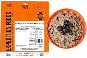 EXPEDITION FOODS EXPEDITIONFOODS.COM Expedition Foods Porridge with Blueberries | Freeze-Dried Camping & Hiking Food