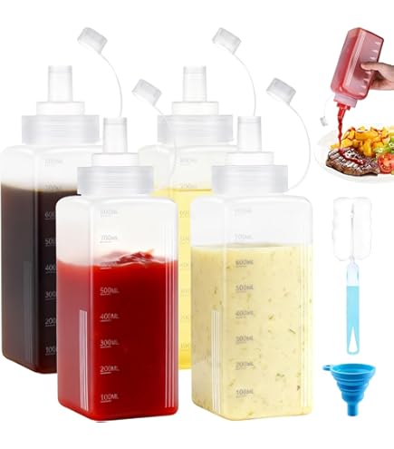 Westmark Knijpfles, nauwkeurige dosering en schone vulling van stabiele flessen met mayonaise, BBQ-saus en andere vloeistoffen, hygiënisch, BPA-vrij, 700 ml
