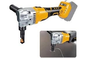 Sladdlöse plåtnibbler Kompatibel med DeWalt 20 V, 3-hastighetsjusterbar nibbler, 360° roterande nibblerhuvud, metallklyvning Plåtnibbler för skärning av rostfritt stål, aluminium (ingen batteri)