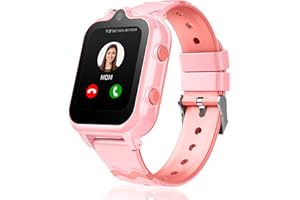 Carneedi Smartwatch GPS 4G Orologio Intelligente con WiFi Videochiamata SOS fotocamera Messaggio Sveglia Modalità Classe Lettore Musicale Notifica Vibrazione Orologio Telefono (Rosa)
