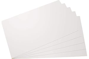 SCHWABMARKEN Plaques PS en polystyrène plaques le blanc en dur, solid plastique plaque pour modélisme/bricolage couleur blanche, différentes tailles et quantités, acheter 5 pièces, 297mm x 210mm x 1,5mm