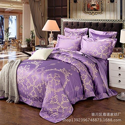 High-grade pure cotton satin Jacquard four set Hotel full quilt set sheets bedding textile,1.5/1.8M for 2.0*2.3 by core