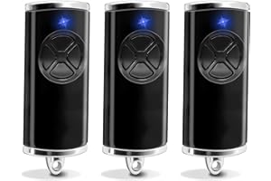 WOWFAST 3 Stück 868,3 MHz Garagenöffner Handsender, Hörmann Garagentoröffner Fernbedienung 4 Kanäle Kompatibel mit hse4-868-bs, hse2-868-bs, HS1-868-BS, HSS4-868-BS, HSP4-868-BS(Schwarz)