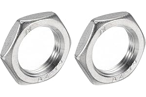 QUARKZMAN 2uds Fundición Tubería Accesorios Hexagonal Seguridad Tuerca, 304 Inoxidable Acero Hexagonal Seguridad Tuerca 3/4" Hembra Rosca (DN20) para Plomería Fija, Agua Escoba