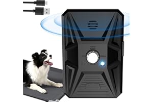 Bubbacare Antibell für Hunde, Antibell Ultraschall Hund, 3 Stufen Automatisch Antibell mit 33ft, Wiederaufladbares & Wasserdichtes Anti Bell Gerät Hunde, für Große KleineHunde Innen Außenbereich