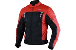 WMW WALI MOTO WEAR Motorradjacke Textilien Jacke Bikerjacke, Mit CE protektoren, Wasserdicht, Windabweisend