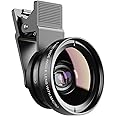 Morelian APL-0.45WM Phone Lens Kit 0.45X Super Wide Angle & 12.5X Super Macro Lens HD Camera Lenses with Lens Clip for Compatible with iPhone SAMSUNG HUAWEI Xiaomi More Smartphone