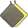 HSR Car Accessices Cleaning 800 GSM Microfiber Towel for Car Cleaning and Detailing - Dual Sided, Extra Thick Plush Microfiber Cloth - 40cm x 40cm (Pack of 2)