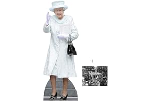 BundleZ-4-FanZ Fan Packs Queen Elizabeth II in White Coat Lebensgrosse Pappfiguren/Stehplatzinhaber/Aufsteller Enthält 8X10 (25X20Cm) starfoto