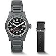 BODERRY Men's 38mm Titanium Watch, Automatic, Military, Day/Date Function, 100M Waterproof, Nylon Strap, Japanese NH35 Movement, Screw-Down Crown — LANDMASTER