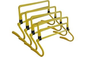 JELEX Set di 4 ostacoli da allenamento regolabili in altezza, diverse misure, per esercizi interni ed esterni, in materiale plastico resistente