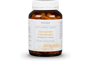 ‎BIOPROPHYL BioProphyl® Glucosamin Chondroitin - Gelenkkomplex mit 400mg Glucosaminsulfat und 200mg Chondroitinsulfat ergänzt mit Vitamin E und Mangan - 90 Kapseln