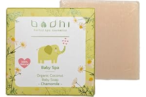 Bodhi® Bio Babyseife KAMILLE 50g - Hautpflege für zarte Babyhaut, mit Organic Kokosnuss-Öl, Handgemachte Kinderseife stück, 100% Natürlich & Vegan