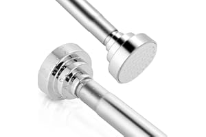 Cexovo PręT do Zasłony Prysznicowej,Drążek Teleskopowy 75cm-255cm Stal Nierdzewna Bez Wiercenia Antypoślizgowy Regulowany Drążek Sprężynowy Teleskopowy Drążek do Szafy łazienki Okien Lub Drzwi