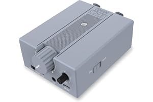 Donner Wzmacniacz słuchawkowy DC 5V-1A, przenośny wzmacniacz do monitora dousznego 3,5 mm z impedancją 8Ω do 250Ω, z 2 wejściami XLR i 1/10.2 cm TRS