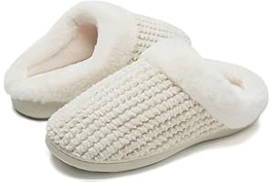 IceUnicorn Hausschuhe Damen Winter Hausschuhe Herren Wärme Memory Foam Home Plüsch Rutschfeste Drinnen und Draußen Slipper